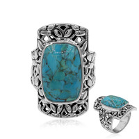 Anello in argento con Turchese Kingman Mohave Blu (Art of Nature)