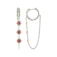 Orecchini in argento con Rubino della Birmania (Gems en Vogue)