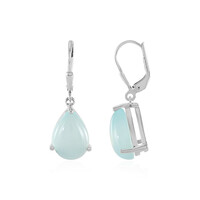 Orecchini in argento con Calcedonio Acqua