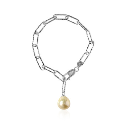 Bracciale in argento con Perla Dorata dei Mari del Sud Kabira (TPC)