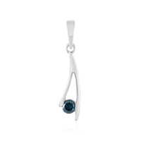 Ciondolo in argento con Diamante Blu I3