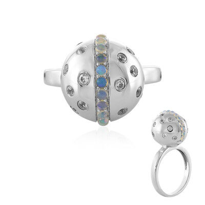 Anello in argento con Opale di Welo (MONOSONO COLLECTION)