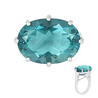 Anello in argento con Fluorite Petrolio del Belgio