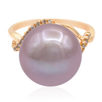 Anello in oro con Perla Ming Rosa (TPC)