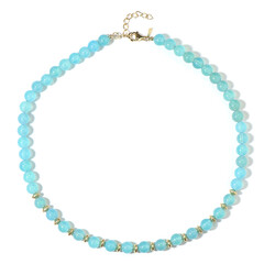 Collana in argento con Calcedonio Blu