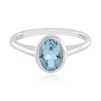 Anello in argento con Topazio Blu Cielo