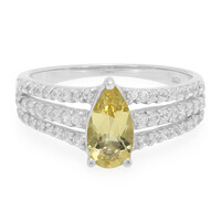 Anello in argento con Berillo Giallo
