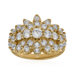 Anello in argento con Topazio Bianco