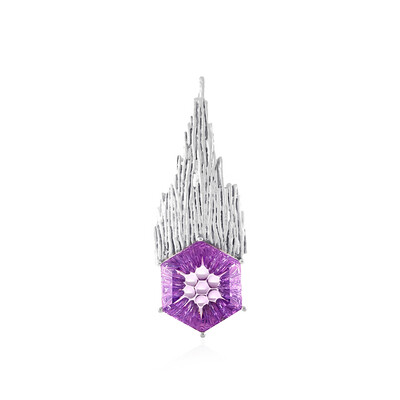 Ciondolo in argento con Ametista Rose de France