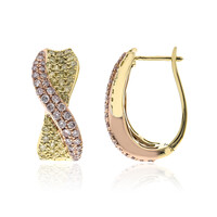 Orecchini in oro con Diamante Rosa I1 (CIRARI)