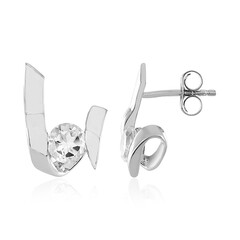 Orecchini in argento con Topazio Bianco