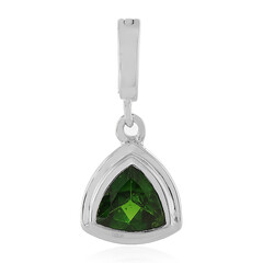 Ciondolo in argento con Diopside Russo