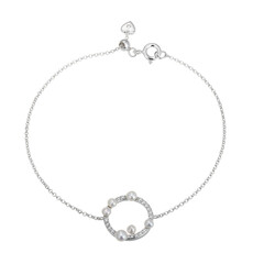 Bracciale in argento con Perla d'Acqua Dolce Bianca