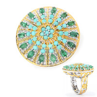 Anello in argento con Smeraldo Zambia (Gems en Vogue)