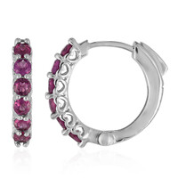 Orecchini in argento con Rodolite