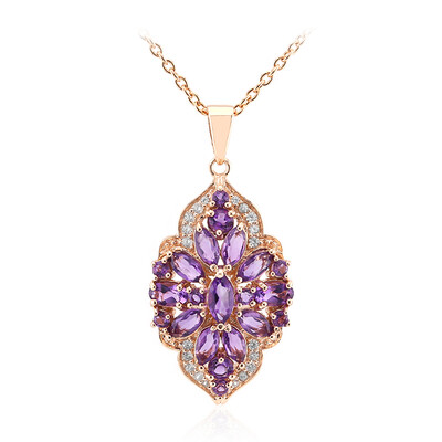 Collana in argento con Ametista Zambiana
