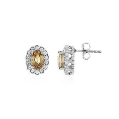 Orecchini in argento con Zircone Canarino