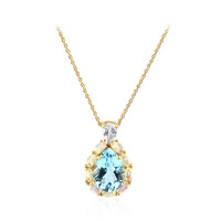 Collana in argento con Topazio Blu Cielo