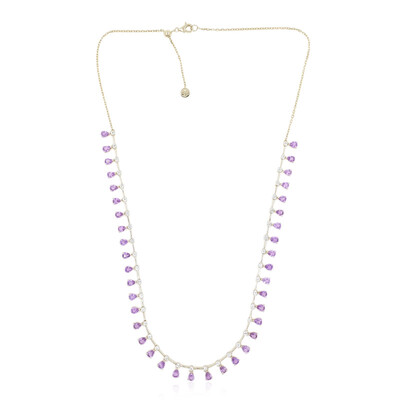 Collana in oro con Zaffiro Ceylon Porpora