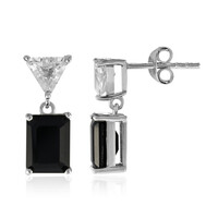 Orecchini in argento con Spinello Nero