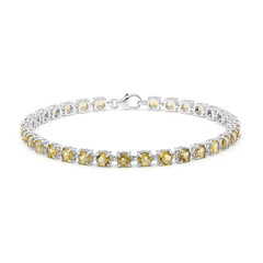 Bracciale in argento con Quarzo Miele