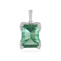 Ciondolo in argento con Fluorite Verde