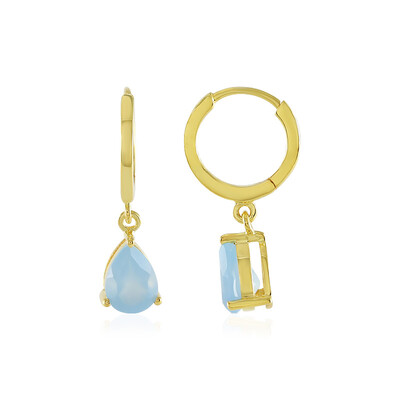 Orecchini in argento con Calcedonio Blu