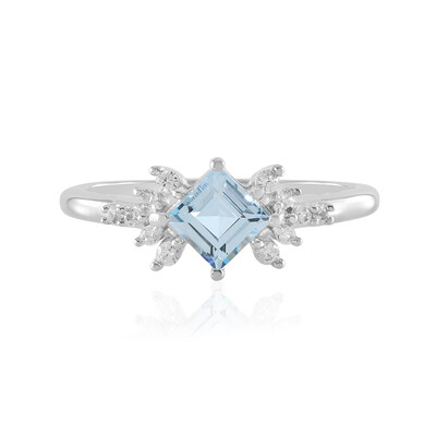 Anello in argento con Topazio Blu Cielo