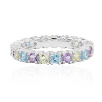 Anello in argento con Topazio Blu Svizzero