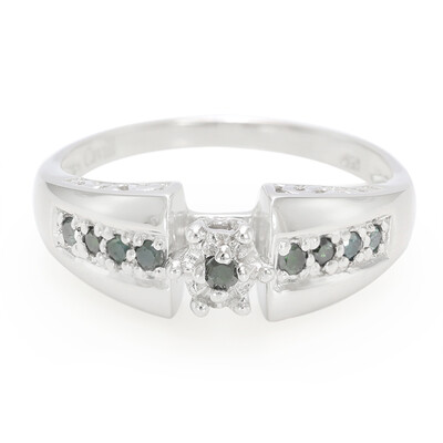 Anello placcato in platino con Diamante Fancy