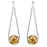 Orecchini in argento con Ambra Baltica