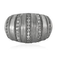 Anello in argento con Topazio Bianco
