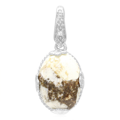Ciondolo in argento con Magnesite