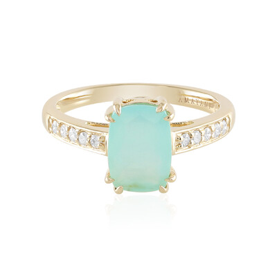 Anello in oro con Opale Paraiba (AMAYANI)
