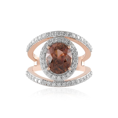 Anello in oro con Zircone Lampone (SUHANA)