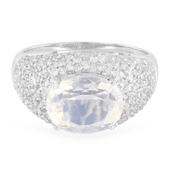 Anello in argento con Quarzo Blue Moon