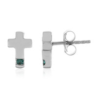 Orecchini in argento con Diamante Blu I3