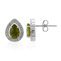 Orecchini in argento con Peridoto della Birmania