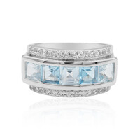 Anello in argento con Topazio Blu Cielo