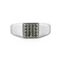 Anello in argento con Diamante Verde I3