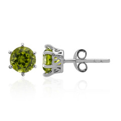 Orecchini in argento con Peridoto della Birmania