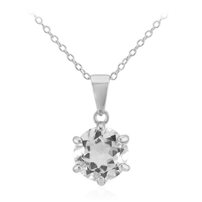 Collana in argento con Topazio Bianco