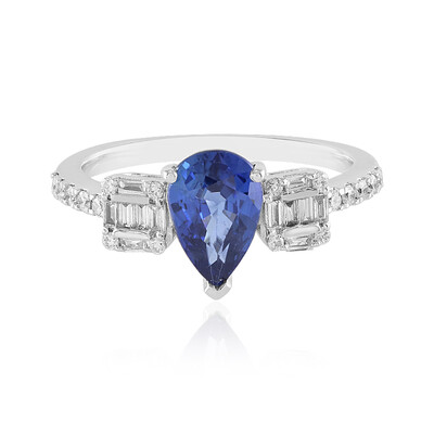 Anello in oro con Zaffiro Ceylon Blu