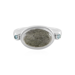 Anello in argento con Labradorite Blu Maniry (KM by Juwelo)