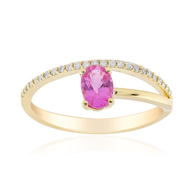 Anello in oro con Zaffiro Rosa (CIRARI)