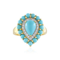 Anello in argento con Turchese Sleeping Beauty (Faszination Türkis)