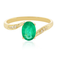Anello in oro con Smeraldo Zambia