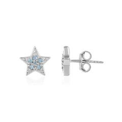 Orecchini in argento con Topazio Blu Svizzero