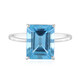 Anello in oro con Topazio Blu Svizzero