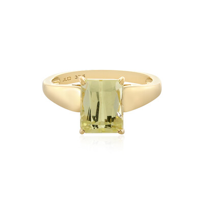 Anello in oro con Kunzite Canarino